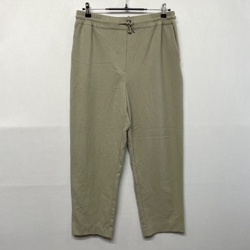 Zara Women Pull On Elastic Waist Capri Crop Pants Size Large B362 -3